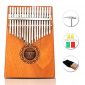 17 Keys Thumb Piano Portable Thumb Finger Piano Mahogany Marimba