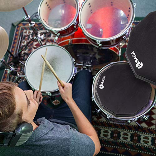 12-Inch Double Sided Drum Practice Pad – Silent Snare Rebound Pad for Beginners & Pros 🥁🎵