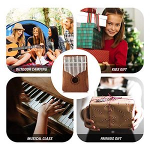 Kalimba Thumb Piano 17 Keys with Mahogany Wood, - Image 7