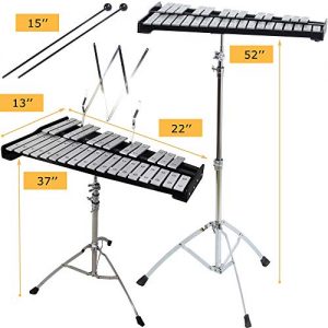 Glockenspiel - Metal Bell Kit Xylophone with Stand - Image 5