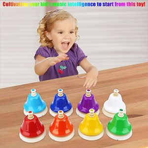 Hand Bell Set, 8 Note Diatonic Metal Bells, Musical Bells for Kids - Image 4