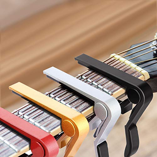 4 Pieces Guitar Capo Aluminum Metal Universal, Acoustic and Classical Electric Guitars