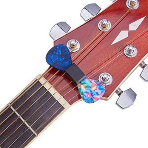 WANDIC Rubber Pick Holder, 10 Pcs Black Rubber Guitar Pick - Image 4