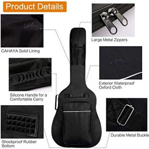 Acoustic Guitar Gig Bag 0.5in Extra Thick Sponge Overly Padded Waterproof Guitar Case - Image 8