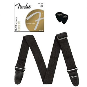 Dreadnought Acoustic Guitar - Natural Bundle with Gig Bag, Tuner, Strap, Strings, Picks - Image 3