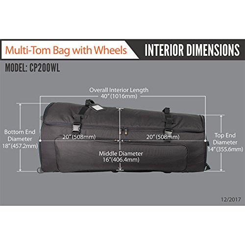 Multi-Tom Drum Bag with Wheels by Protec