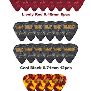 Premium Guitar Picks Variety Pack (24pcs) – Thin, Medium & Heavy Gauge with Holder for Electric & Acoustic Guitars - Image 6