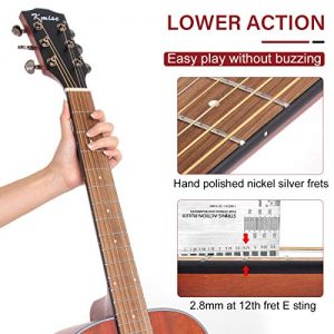 Beginner Acoustic Guitar 6 Metal Strings Mahogany - Image 6