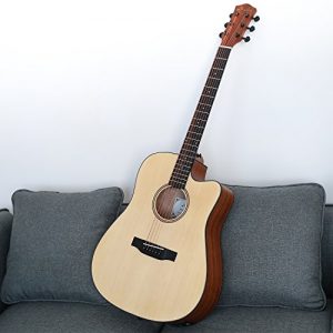 Full-size Guitar Bundle Built-in Preamp with Bag Strap Tuner String - Image 3