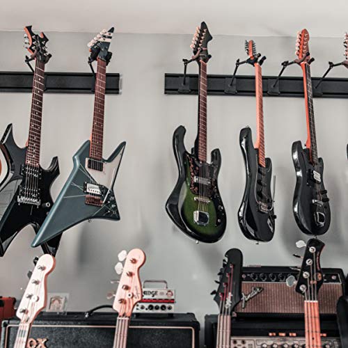 String Swing Guitar Keeper Bundle with 5 Guitar Hangers and 1 Black