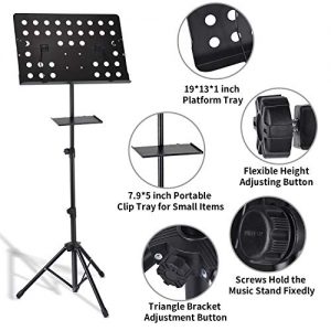 Music Stand EXJOY Sheet Stand Collapsible for Orchestra - Image 3