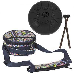 Mini Steel Tongue Drum with Musical Mallet and Travel Bag