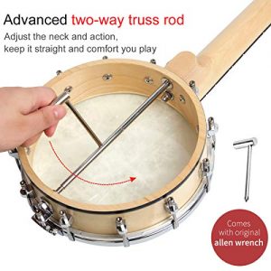 Banjo Ukulele Concert 23 inch Remo Drumhead Open Back Maple - Image 7