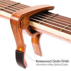 Guitar Capo for Acoustic Guitar (2 Pack), Rosewood Color Acoustic Capo - Image 8