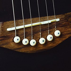 Blisstime 6 String Acoustic Guitar Bone Bridge Saddle and Nut - Image 3