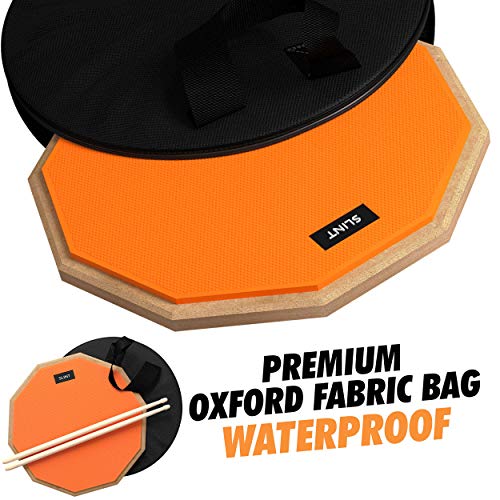 Drum Pad Double Sided with Drumsticks and Drum Bag