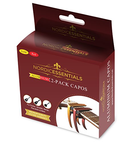 Guitar Capo (2 Pack) for Guitars, Ukulele, Banjo, Mandolin