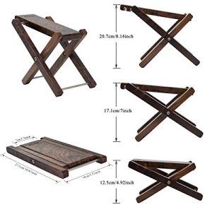 Guitar Playing Experience with our Black Walnut Wood Guitar Footstool - Image 6