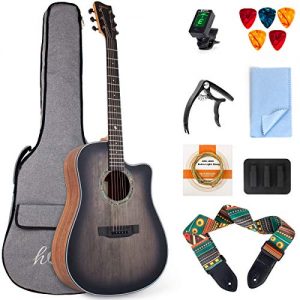 Cutaway Acoustic Guitar Top Spruce with Bag Tuner