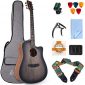 Cutaway Acoustic Guitar Top Spruce with Bag Tuner