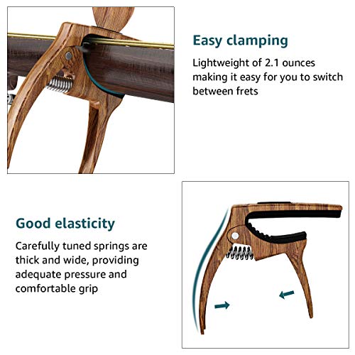 3 in 1 Zinc Alloy Metal Capo for Acoustic and Electric Guitars