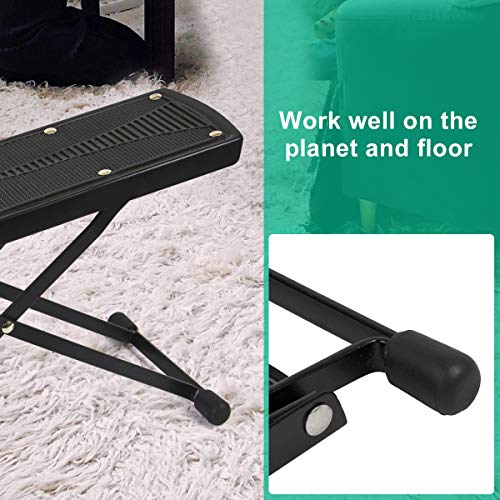 Guitar Foot Rest Stool Adjustable Height Angle Non-slip