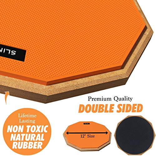 Drum Pad Double Sided with Drumsticks and Drum Bag
