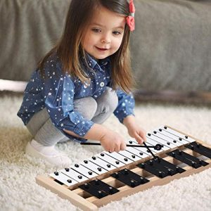 Glockenspiel Xylophone, Percussion Instrument with Wood Base and 27 Metal Keys - Image 8