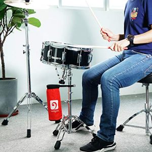 Adjustable Snare Drum Stand Bundle with Padded Carrying Bag – Lightweight, Double-Braced, and Secure for 10" to 15" Drums - Image 4