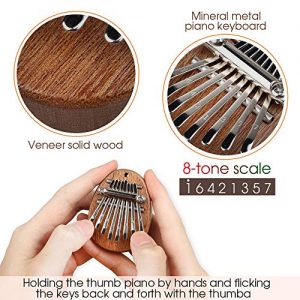8 Key Mini Kalimba African Finger Thumb Piano Pendant Marimba - Image 4