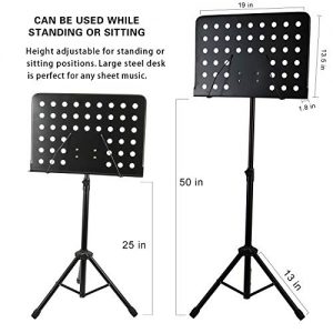 EastRock Sheet Music Stand, Guitar Violin Drum Flute Book Stand - Image 2
