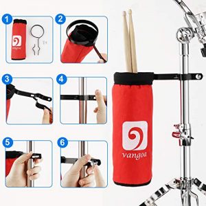 Adjustable Snare Drum Stand Bundle with Padded Carrying Bag – Lightweight, Double-Braced, and Secure for 10" to 15" Drums - Image 3