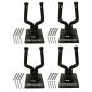 ChromaCast Wall Hanger Stand for Guitar, Bass, Ukulele, Violin, Cello, Mandolin, Banjo, Saxophone, Trumpet, 4 Pack (CC-GWALL-4PK)