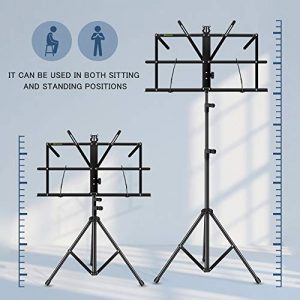 ENNBOM Music Stand Portable Folding Sheet Music Stand - Image 5