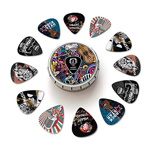 Unique guitar picks. The pick holder is easy to paste anywhere on the ...