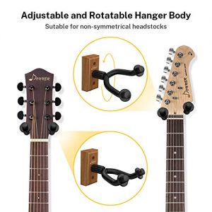 Donner Black Walnut Guitar Wall Mount Hanger 3-Packs - Image 6