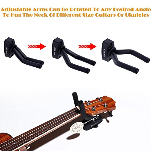Ohuhu Guitar Hanger 2-Pack Hook Wall Mount Guitar Stand