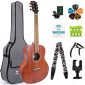 Beginner Acoustic Guitar 6 Metal Strings Mahogany Top Guitar Starter Kit