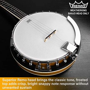 5-String Banjo, Mahogany Open-back Banjo with Resonator - Image 3