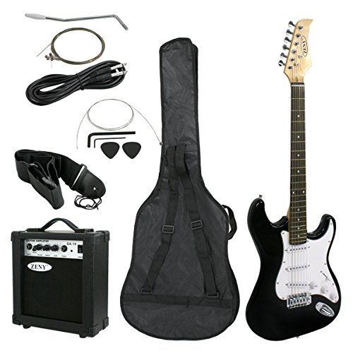 Full Size Electric Guitar with Amp, Case and Accessories Pack