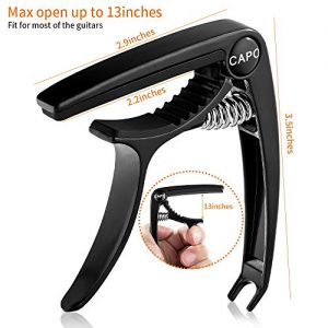 Quick-Change Capo for Acoustic and Electric Guitar, Ukulele, Bass - Image 7