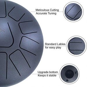 EastRock Steel Tongue Drum, 11 Notes 10 Inch Pan Drum Percussion Steel Drum - Image 7