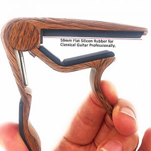 WINGO Classical Flat Guitar Capo for Nylon String Guitars-Rosewood Finish - Image 4