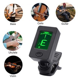 Capo,Guitar Capo Black with Guitar Tuner Clip-On Tuner - Image 6