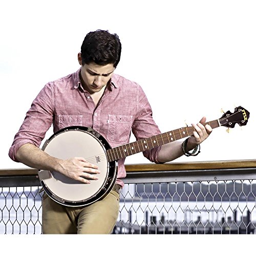 5-String Geared Tunable Banjo with White Jade Tune Pegs & Rosewood