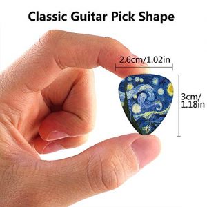 Van Gogh 12 Pack Guitar Picks with 100% Leather Picks Holder - Image 4