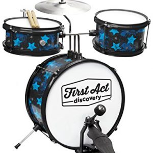 First Act Discovery Drum Set & Seat, Blue Stars
