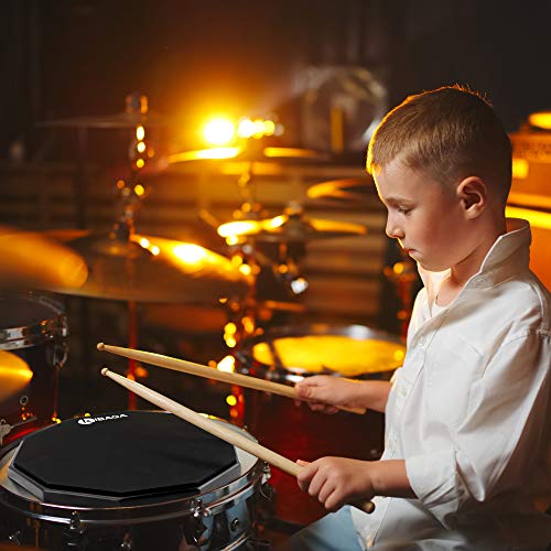 12-Inch Double Sided Drum Practice Pad – Silent Snare Rebound Pad for Beginners & Pros 🥁🎵