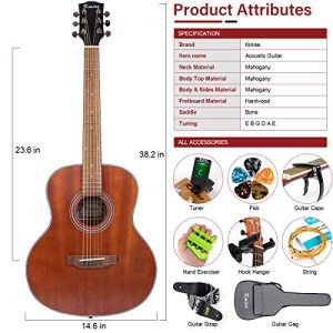 Beginner Acoustic Guitar 6 Metal Strings Mahogany - Image 2