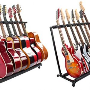 YMC Folding Multiple Guitar Stand – Holds 7 Guitars, Includes Picks, String Winder, and Accessories for Acoustic, Electric, and Bass Guitars - Image 8